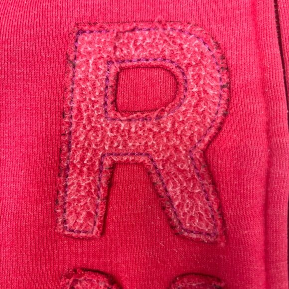 Roxy Zip Up Hoodie Medium Cotton Blend Waffle Knit Sweatshirt Pockets Casual Y2K - Picture 14 of 16